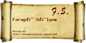 Faragó Sólyom névjegykártya